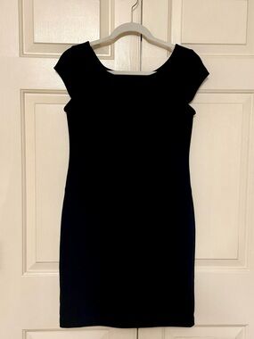 Banana Republic Navy Cap Sleeve Sheath Dress